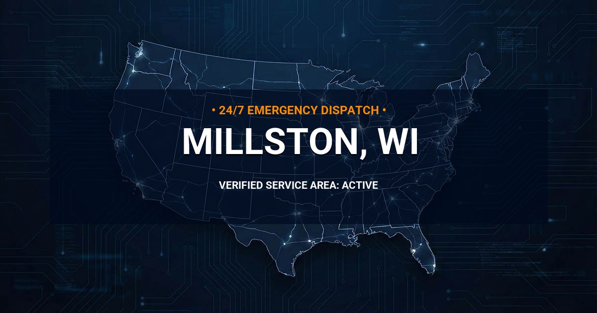 Emergency Plumbing Dispatch Map for Plumbing Services: Millston, WI