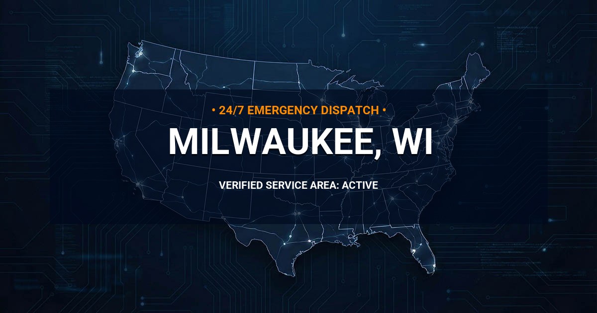Emergency Plumbing Dispatch Map for Plumbing Services: Milwaukee, WI