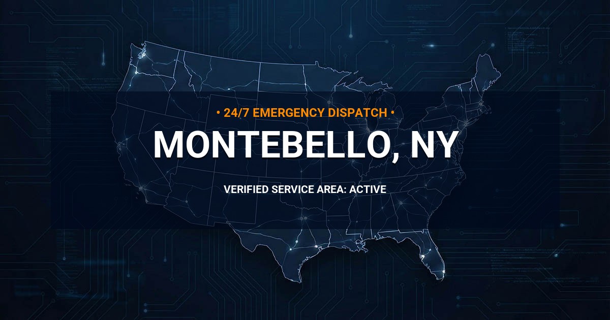 Emergency Plumbing Dispatch Map for Plumbing Services: Montebello, NY