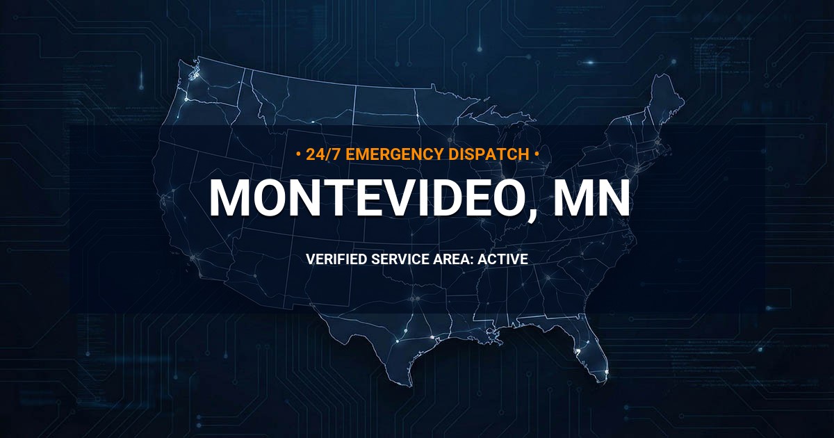Emergency Plumbing Dispatch Map for Plumbing Services: Montevideo, MN