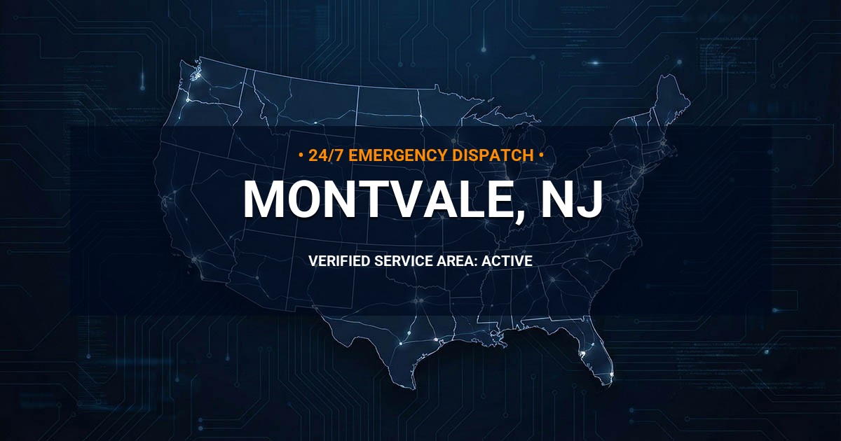 Emergency Plumbing Dispatch Map for Plumbing Services: Montvale, NJ