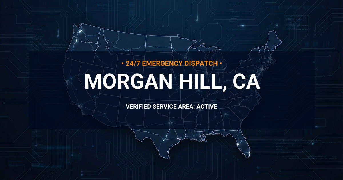 Emergency Plumbing Dispatch Map for Plumbing Services: Morgan Hill, CA