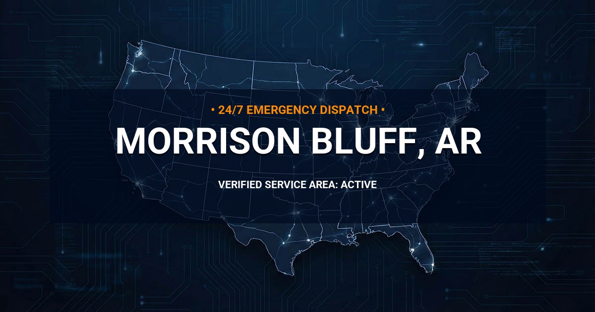 Emergency Plumbing Dispatch Map for Plumbing Services: Morrison Bluff, AR