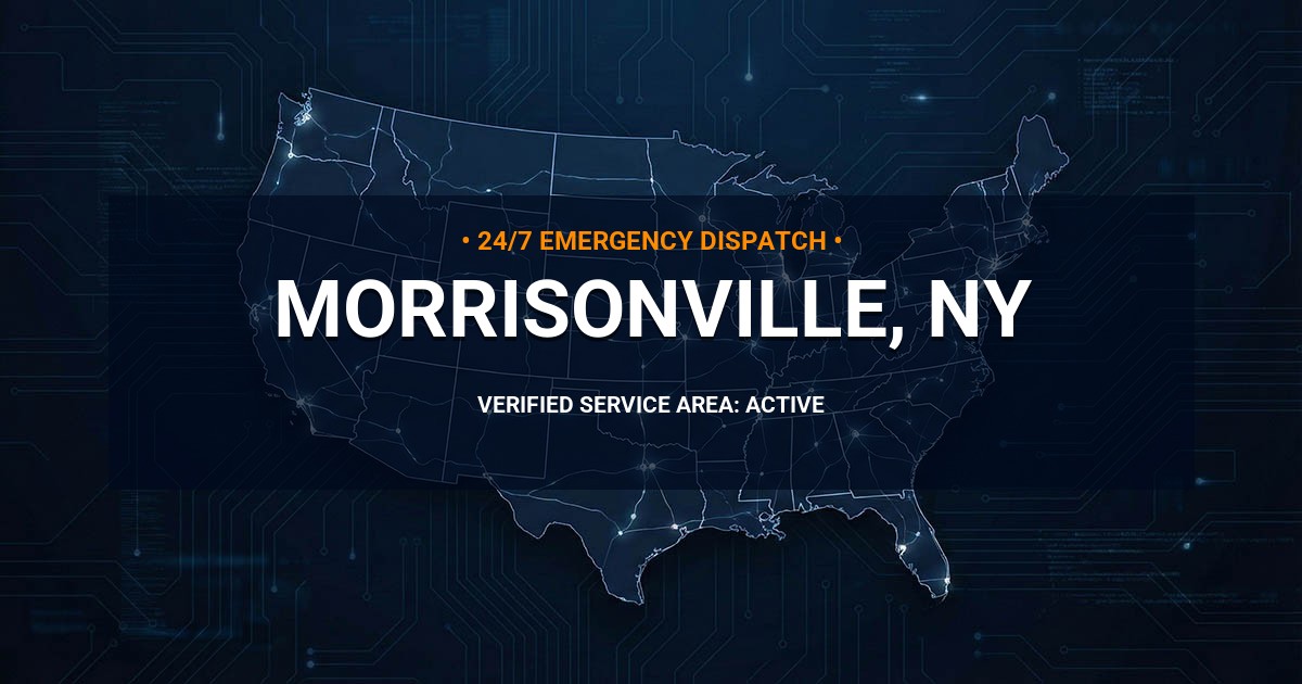 Emergency Plumbing Dispatch Map for Plumbing Services: Morrisonville, NY