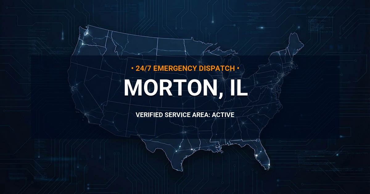 Emergency Plumbing Dispatch Map for Plumbing Services: Morton, IL