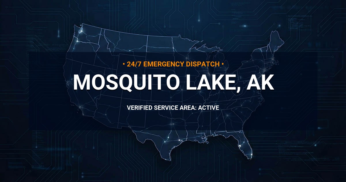 Emergency Plumbing Dispatch Map for Plumbing Services: Mosquito Lake, AK