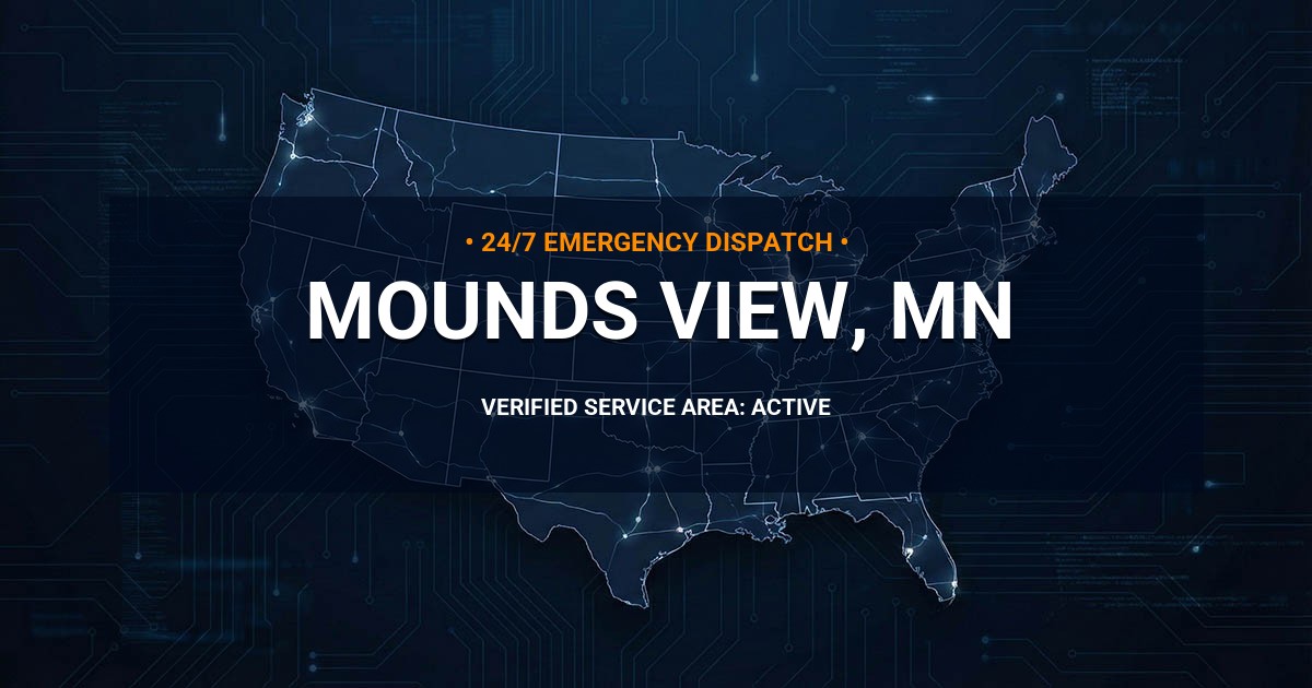Emergency Plumbing Dispatch Map for Plumbing Services: Mounds View, MN