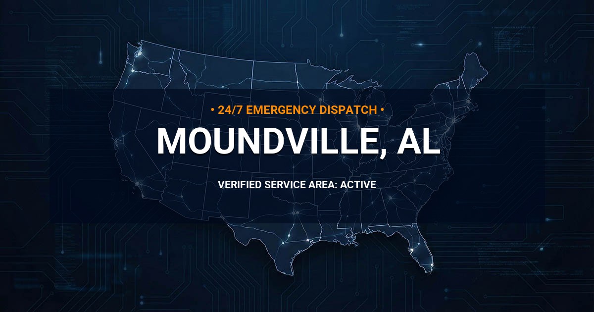Emergency Plumbing Dispatch Map for Plumbing Services: Moundville, AL