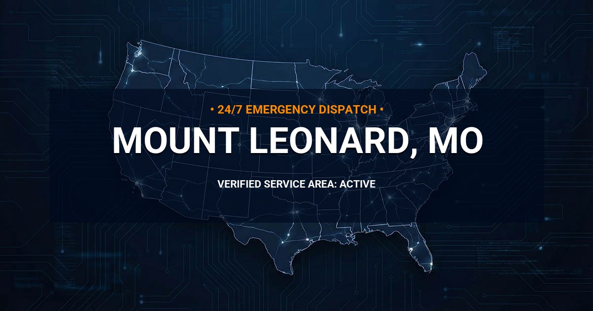 Emergency Plumbing Dispatch Map for Plumbing Services: Mount Leonard, MO