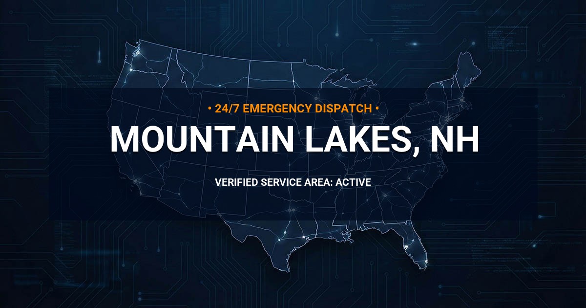Emergency Plumbing Dispatch Map for Plumbing Services: Mountain Lakes, NH