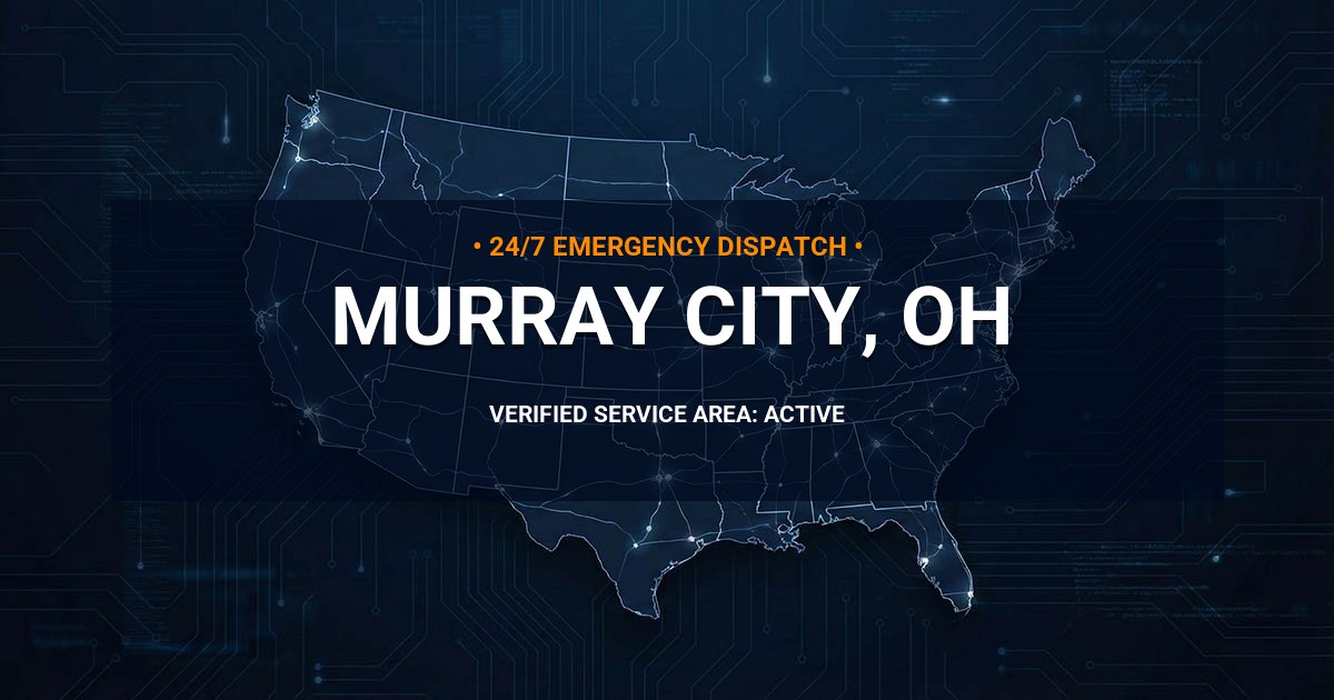 Emergency Plumbing Dispatch Map for Plumbing Services: Murray City, OH