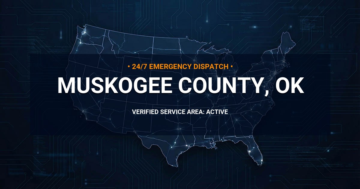 Emergency Plumbing Dispatch Map for Muskogee County Plumbing Logistics