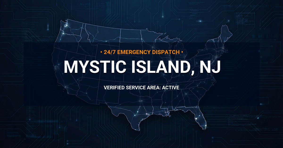 Emergency Plumbing Dispatch Map for Plumbing Services: Mystic Island, NJ