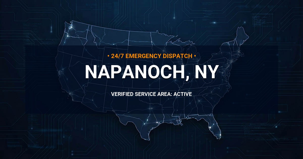 Emergency Plumbing Dispatch Map for Plumbing Services: Napanoch, NY