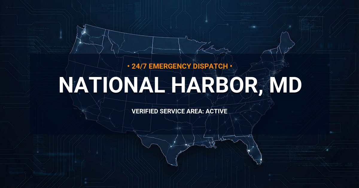Emergency Plumbing Dispatch Map for Plumbing Services: National Harbor, MD