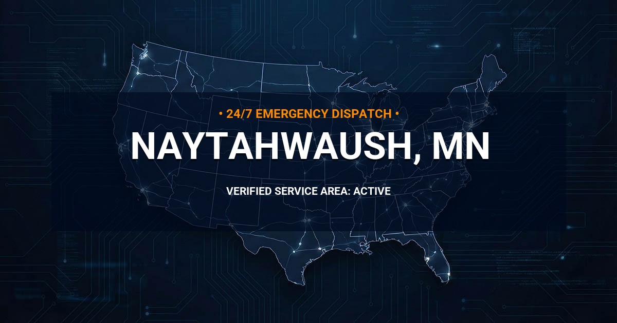Emergency Plumbing Dispatch Map for Plumbing Services: Naytahwaush, MN