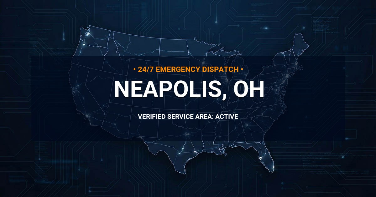 Emergency Plumbing Dispatch Map for Plumbing Services: Neapolis, OH
