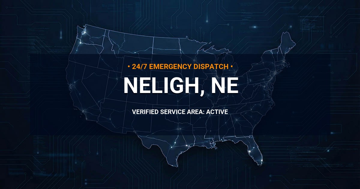 Emergency Plumbing Dispatch Map for Plumbing Services: Neligh, NE