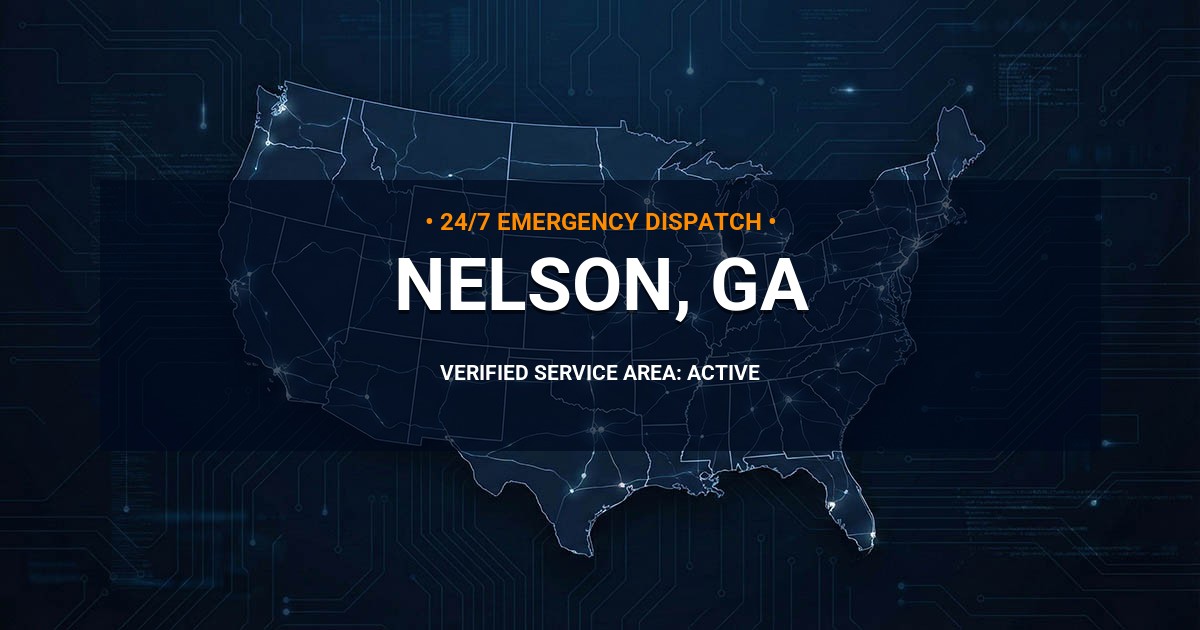 Emergency Plumbing Dispatch Map for Plumbing Services: Nelson, GA