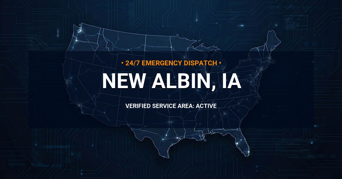 Emergency Plumbing Dispatch Map for Plumbing Services: New Albin, IA