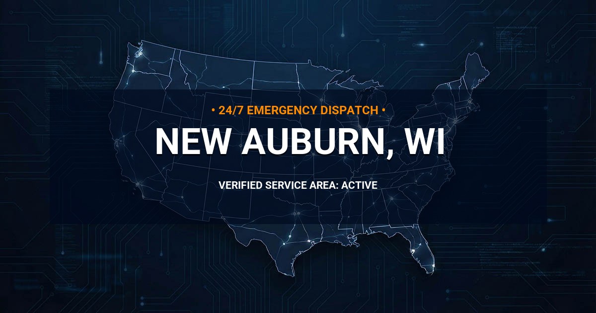 Emergency Plumbing Dispatch Map for Plumbing Services: New Auburn, WI