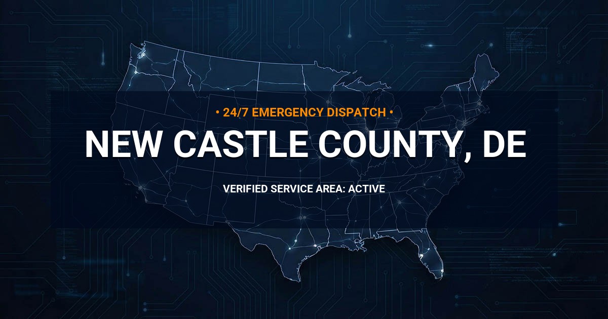 Emergency Plumbing Dispatch Map for New Castle County Plumbing Logistics