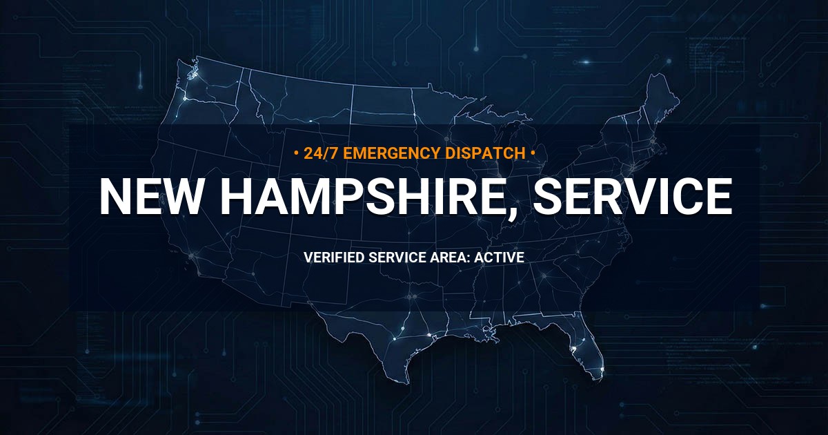 Emergency Plumbing Dispatch Map for New Hampshire Plumbing Administration