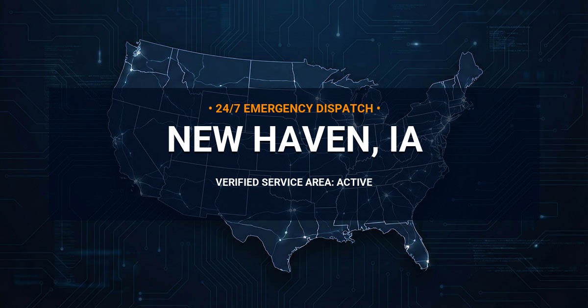 Emergency Plumbing Dispatch Map for Plumbing Services: New Haven, IA
