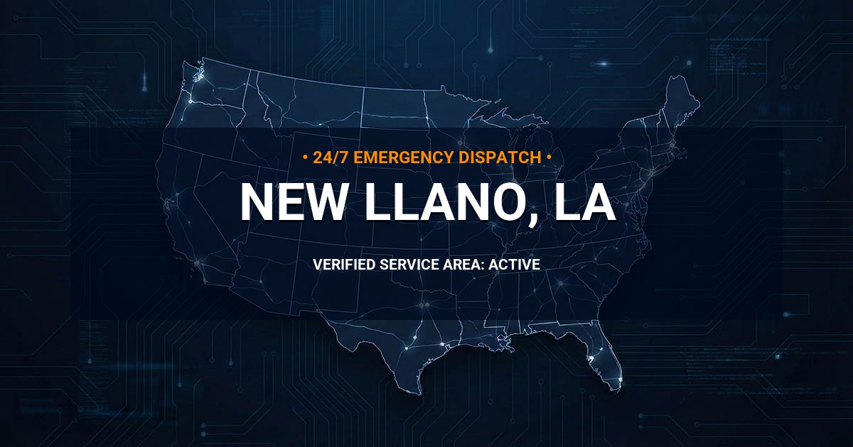 Emergency Plumbing Dispatch Map for Plumbing Services: New Llano, LA