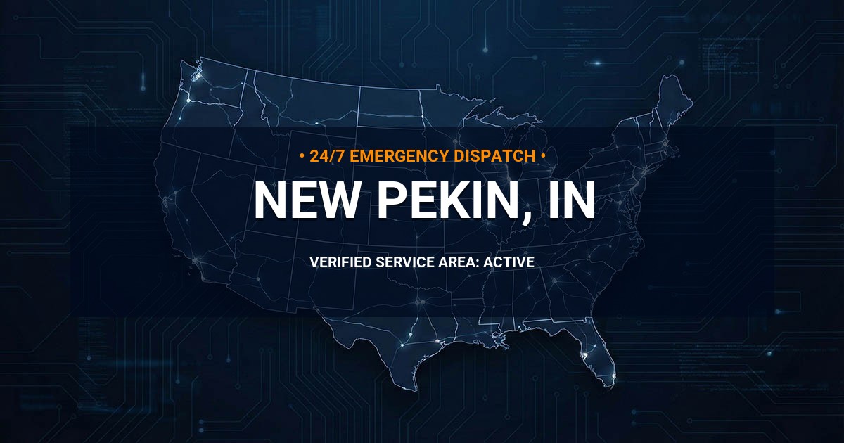 Emergency Plumbing Dispatch Map for Plumbing Services: New Pekin, IN