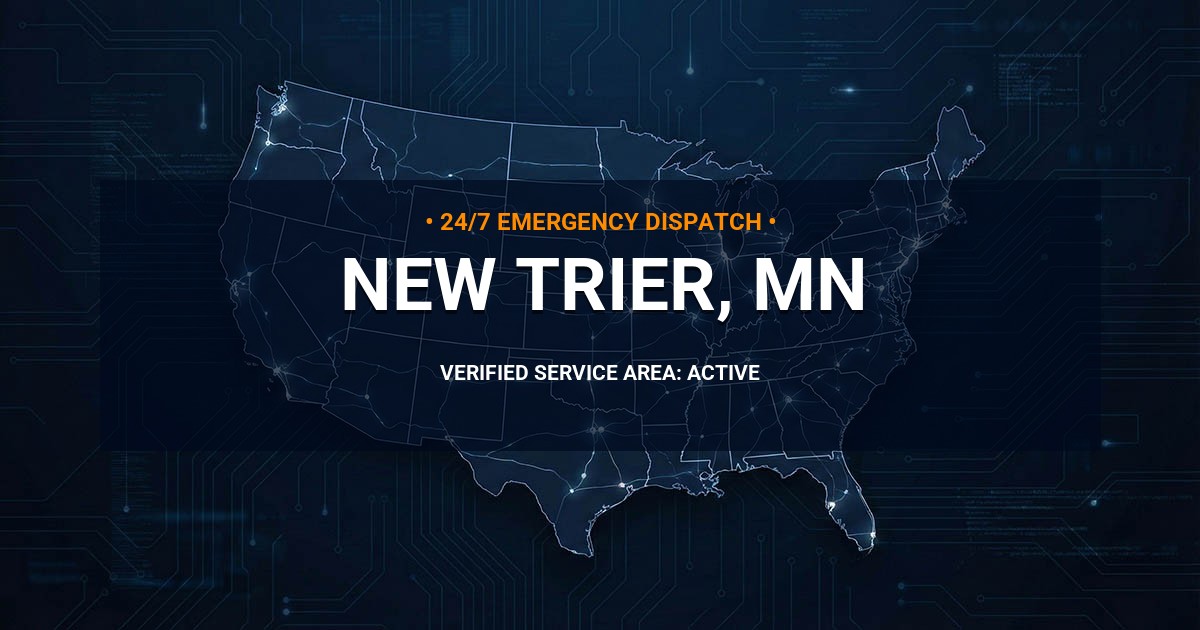 Emergency Plumbing Dispatch Map for Plumbing Services: New Trier, MN
