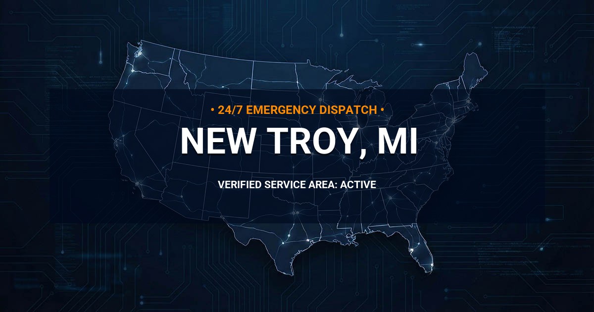 Emergency Plumbing Dispatch Map for Plumbing Services: New Troy, MI