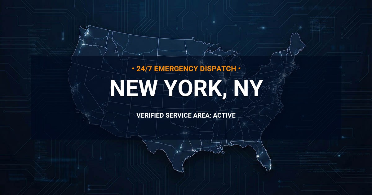 Emergency Plumbing Dispatch Map for Plumbing Services: New York, NY