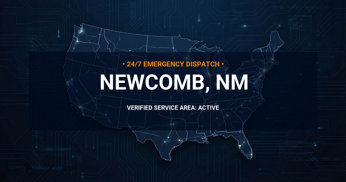 Emergency Plumbing Dispatch Map for Plumbing Services: Newcomb, NM