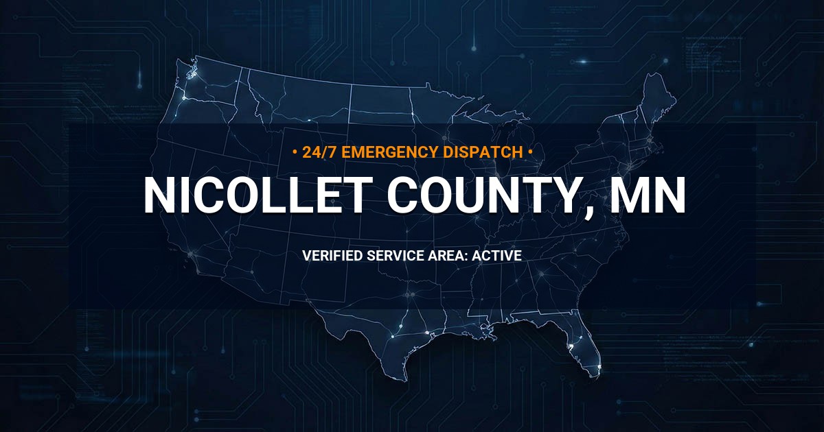 Emergency Plumbing Dispatch Map for Nicollet County Plumbing Logistics