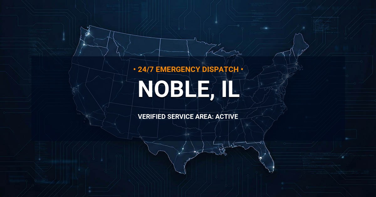 Emergency Plumbing Dispatch Map for Plumbing Services: Noble, IL