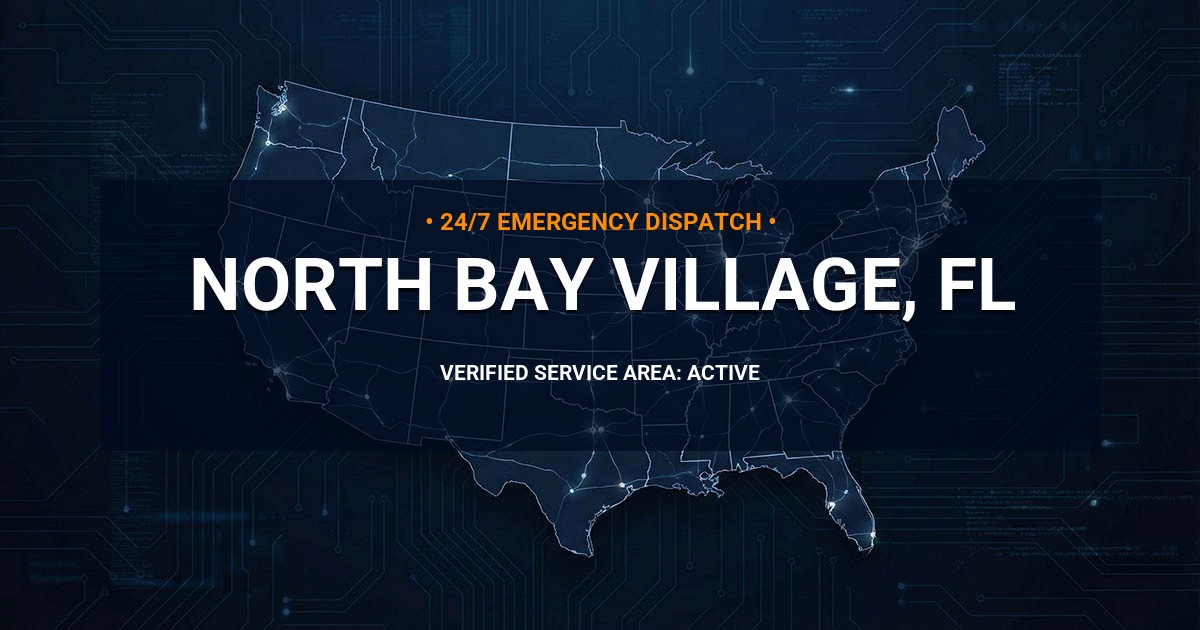 Emergency Plumbing Dispatch Map for Plumbing Services: North Bay Village, FL