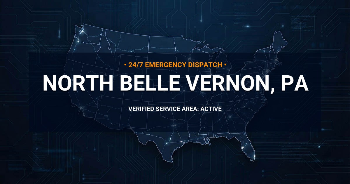 Emergency Plumbing Dispatch Map for Plumbing Services: North Belle Vernon, PA