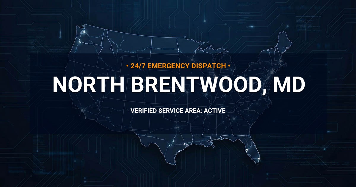 Emergency Plumbing Dispatch Map for Plumbing Services: North Brentwood, MD