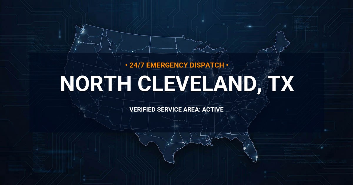 Emergency Plumbing Dispatch Map for Plumbing Services: North Cleveland, TX