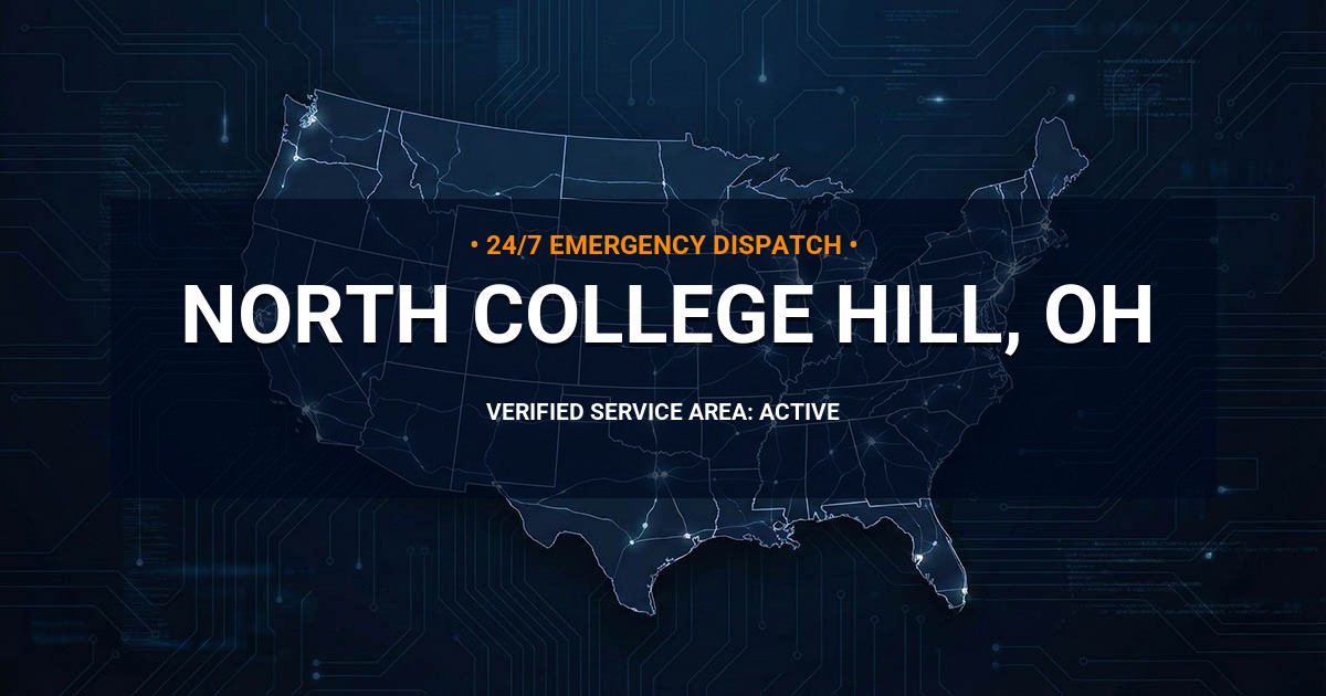Emergency Plumbing Dispatch Map for Plumbing Services: North College Hill, OH