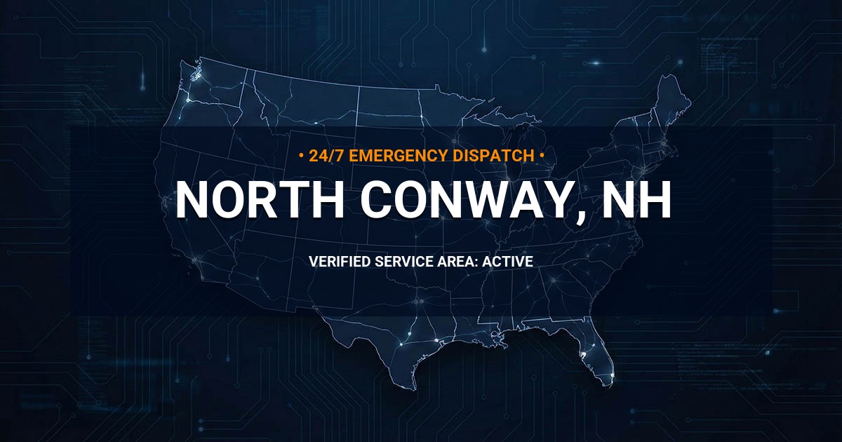 Emergency Plumbing Dispatch Map for Plumbing Services: North Conway, NH