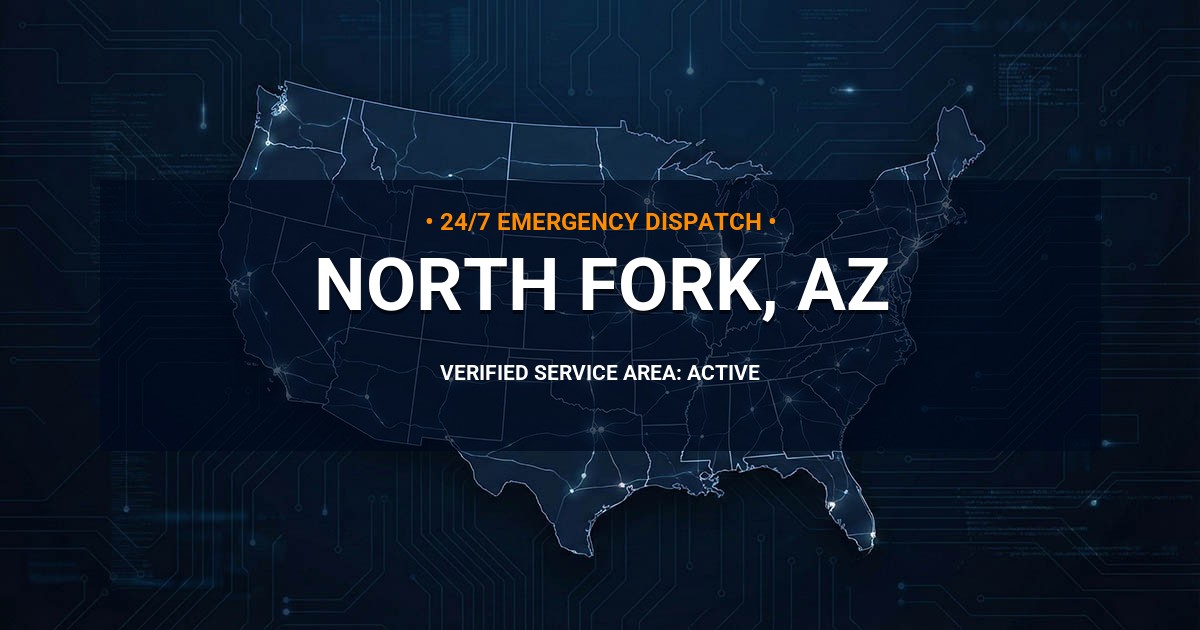 Emergency Plumbing Dispatch Map for Plumbing Services: North Fork, AZ