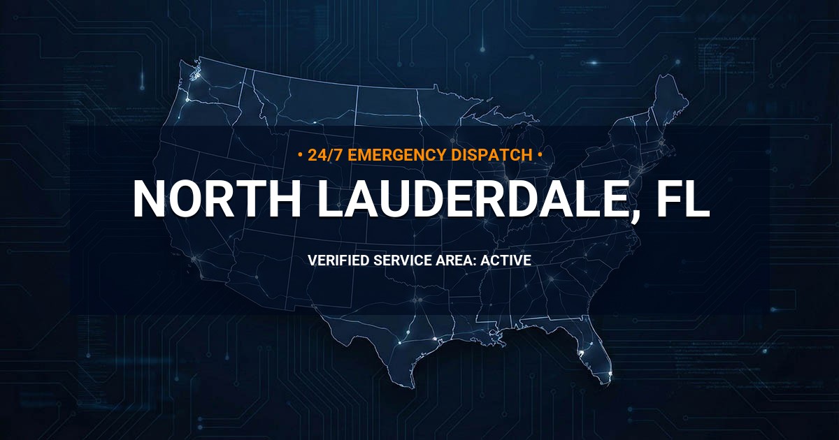 Emergency Plumbing Dispatch Map for Plumbing Services: North Lauderdale, FL