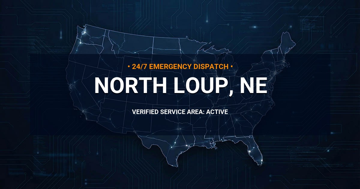 Emergency Plumbing Dispatch Map for Plumbing Services: North Loup, NE