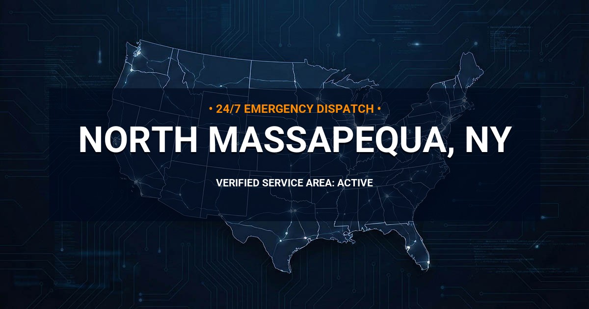 Emergency Plumbing Dispatch Map for Plumbing Services: North Massapequa, NY