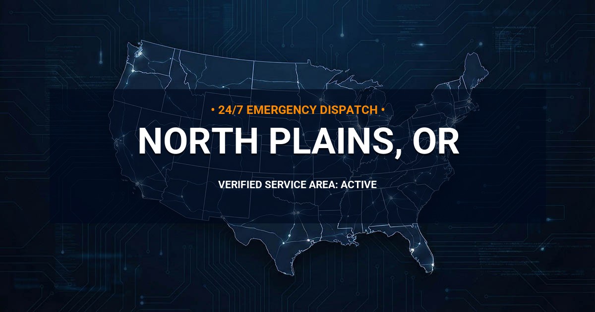 Emergency Plumbing Dispatch Map for Plumbing Services: North Plains, OR