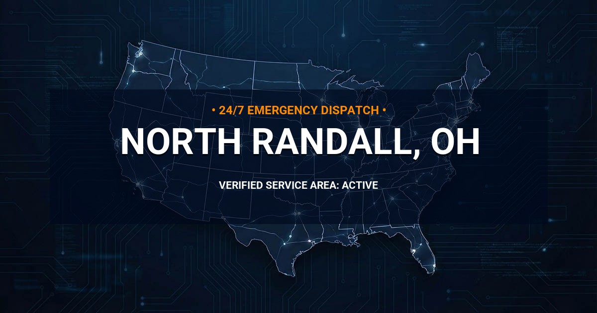 Emergency Plumbing Dispatch Map for Plumbing Services: North Randall, OH