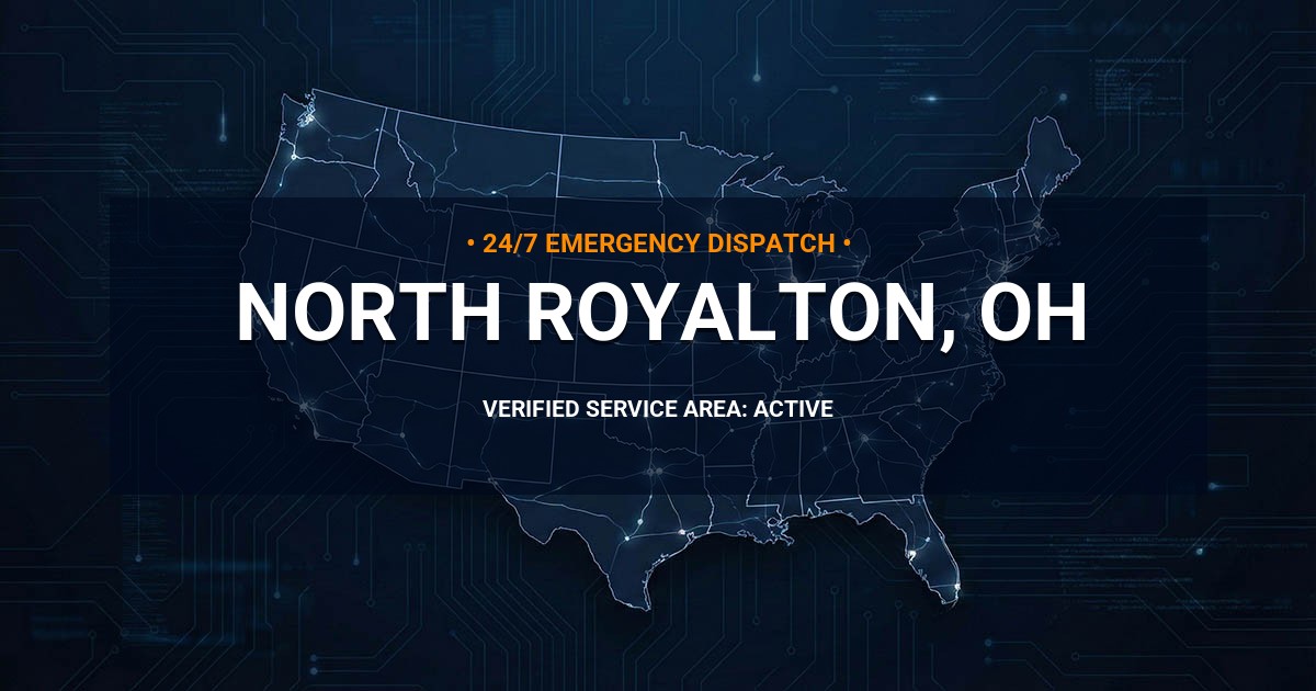 Emergency Plumbing Dispatch Map for Plumbing Services: North Royalton, OH