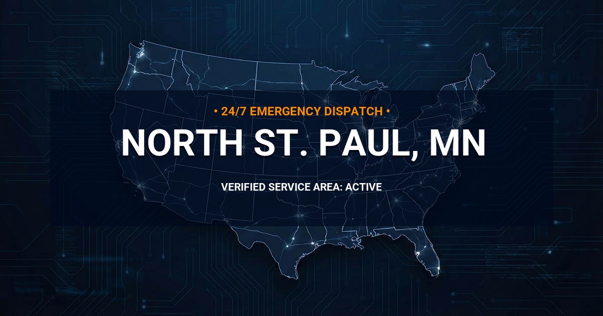 Emergency Plumbing Dispatch Map for Plumbing Services: North St. Paul, MN